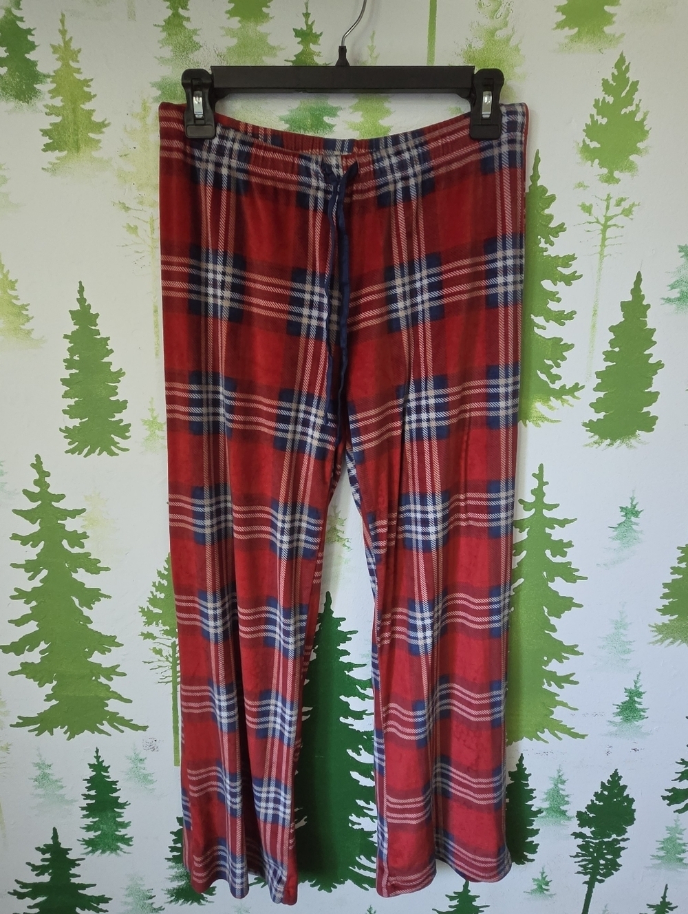 Stars above Red Plaid Lounge Pants